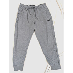 Puma men sz XL Jogger Sweatpants gray elastic drawstring waist 1982